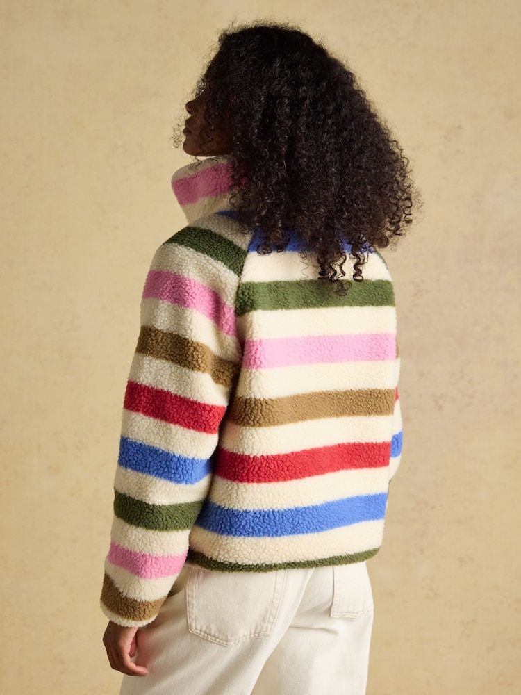 Joules Stripe Borg Funnel Neck Fleece - صورة 2 من 9 Joules Stripe Borg Funnel Neck Fleece - صورة 2 من 9