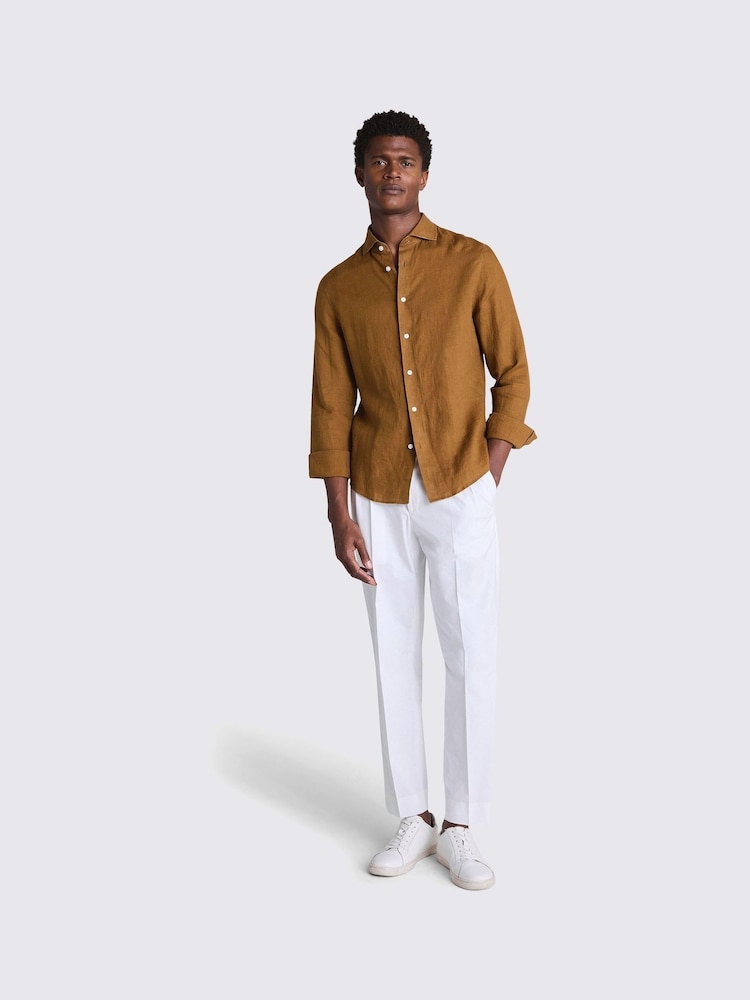Tailored Fit 100% Linen Shirt - Image 2 of 4 Tailored Fit 100% Linen Shirt - Image 2 of 4