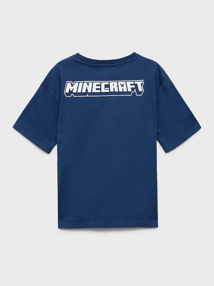 Mango Blue Minecraft Cotton T-Shirt - Image 2 of 3