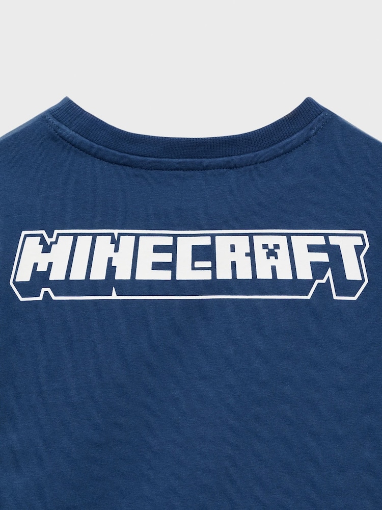Mango Blue Minecraft Cotton T-Shirt - Image 3 of 3