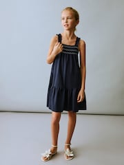 Mango Blue Amelia 100% Cotton Dress - Image 1 of 6