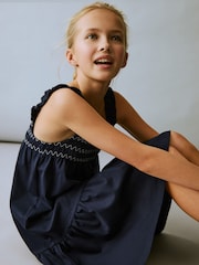 Mango Blue Amelia 100% Cotton Dress - Image 2 of 6
