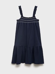 Mango Blue Amelia 100% Cotton Dress - Image 4 of 6