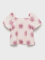 Mango Pink/Cream Printed Blouse - Image 4 of 6