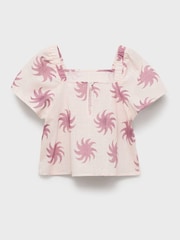 Mango Pink/Cream Printed Blouse - Image 5 of 6