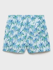 Mango Blue Palm Printed Swimming Shorts - Image 2 of 3