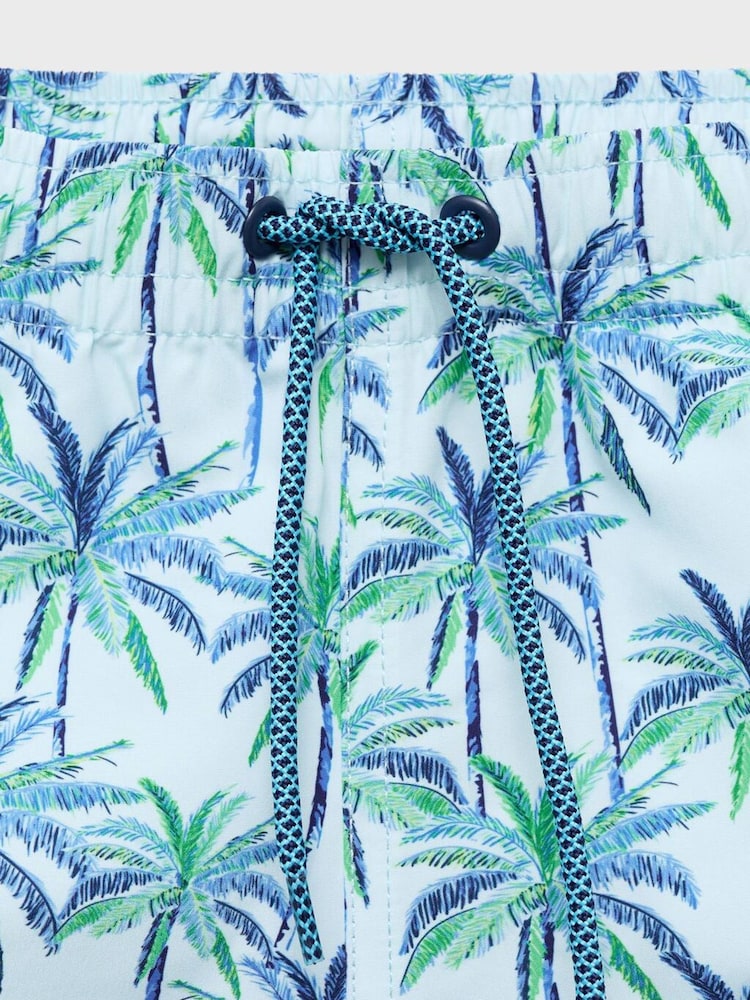 Mango Blue Palm Printed Swimming Shorts - Image 3 of 3