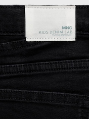 Mango Black Frayed Hem Denim Shorts - Image 5 of 5