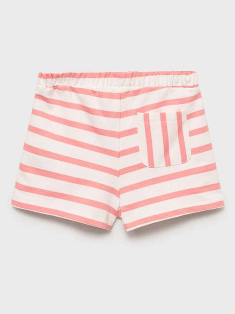 Mango Red Ruffle Pockets 100% Cotton Shorts - Image 2 of 2