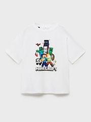 Mango White Minecraft Cotton T-Shirt - Image 1 of 3