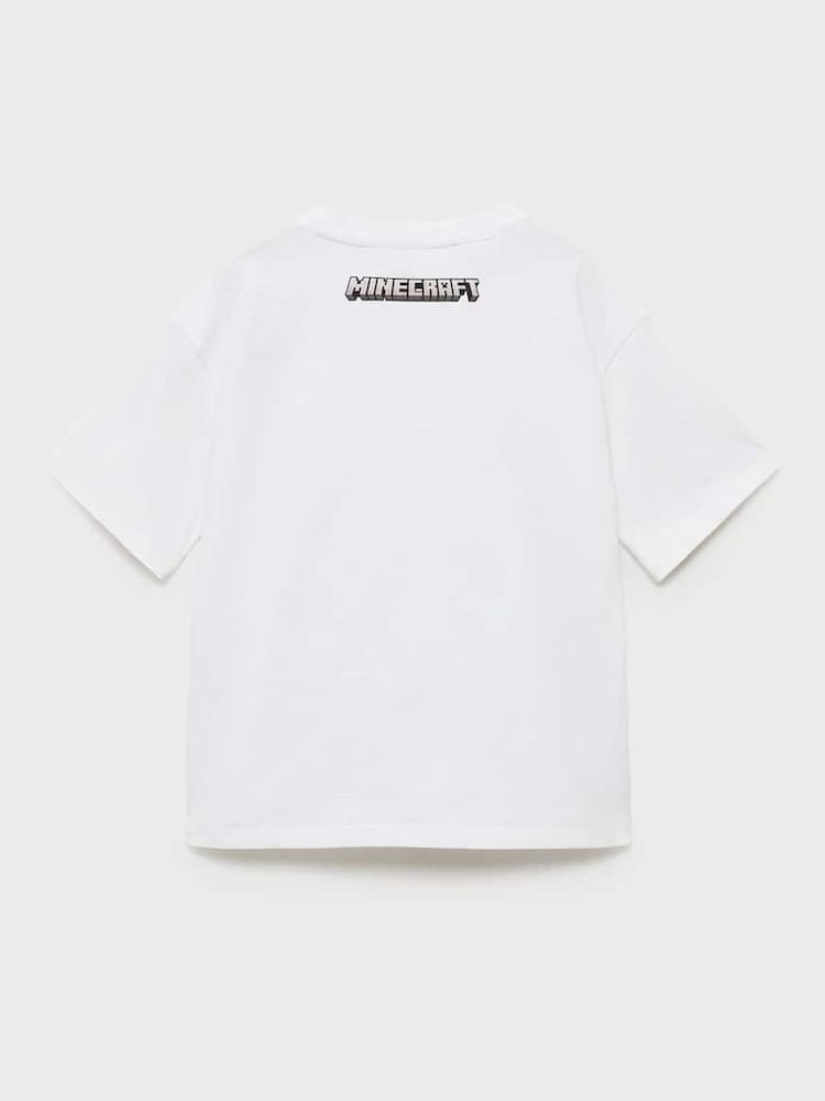 Mango White Minecraft Cotton T-Shirt - Image 2 of 3
