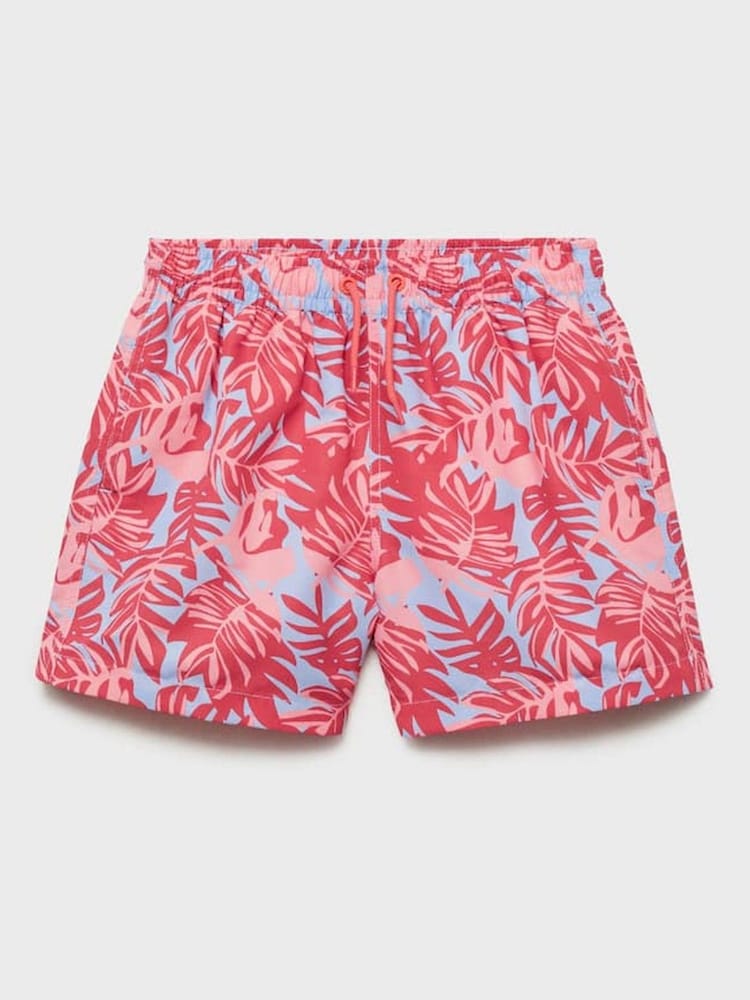 Mango Red Printed Swimming Shorts - Image 1 of 3
