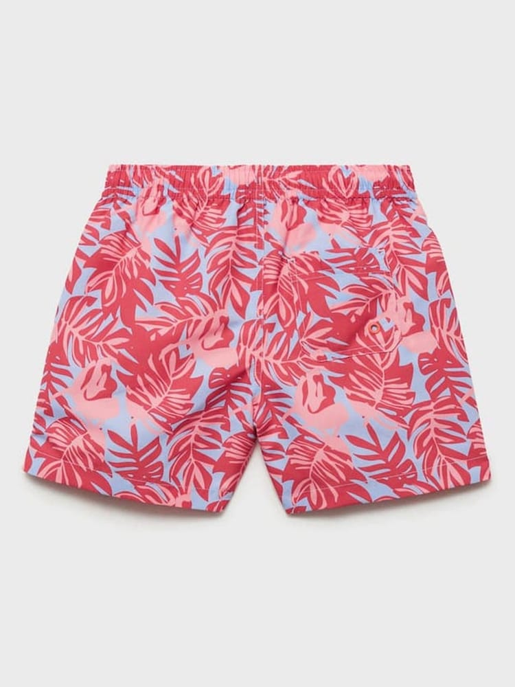 Mango Red Printed Swimming Shorts - Image 2 of 3