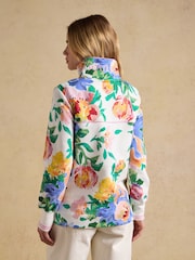 Hvid blomstret - Joules Burnham sweatshirt med kvart lynlås og højhalset - Billede 2 af 9