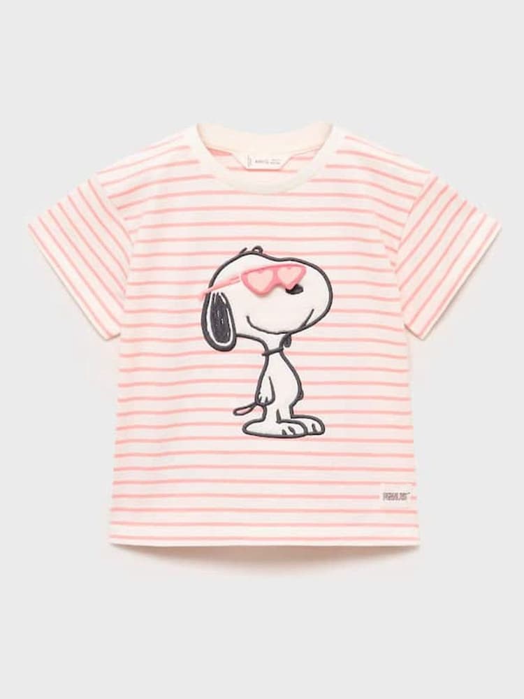 Mango Pink Snoopy Printed T-Shirt - Image 1 of 3