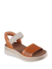 Skechers Brown Gold Bobs Sun Ray Slip In Sandals - Image 2 of 3