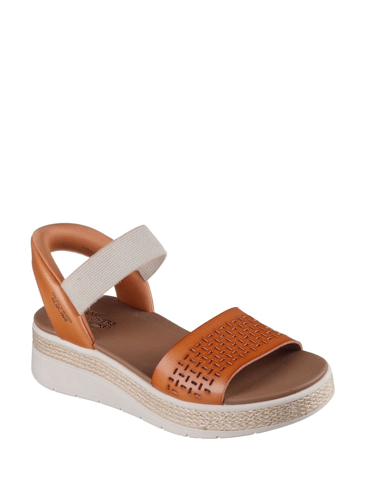 Skechers Brown Gold Bobs Sun Ray Slip In Sandals - Image 2 of 3