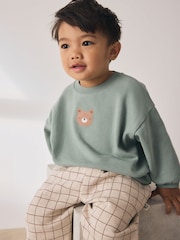 Blue Bear Sweatshirt and Patterned Joggers Set (3mths-7yrs) - Image 2 of 9