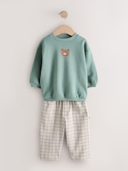 Blue Bear Sweatshirt and Patterned Joggers Set (3mths-7yrs) - Image 5 of 9