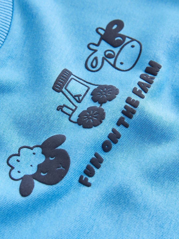 Blue Farm Animal Sweatshirt and Patterned Joggers Set (3mths-7yrs) - Image 6 of 6