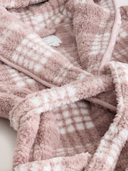 Pink Check Teddy Robe - Image 9 of 9
