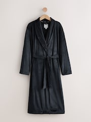 Negro - Cosy Cord Dressing Gown - Imagen 1 de 3