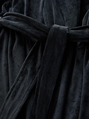 Negro - Bata abrigada de canalé de Studio - Imagen 7 de 8
