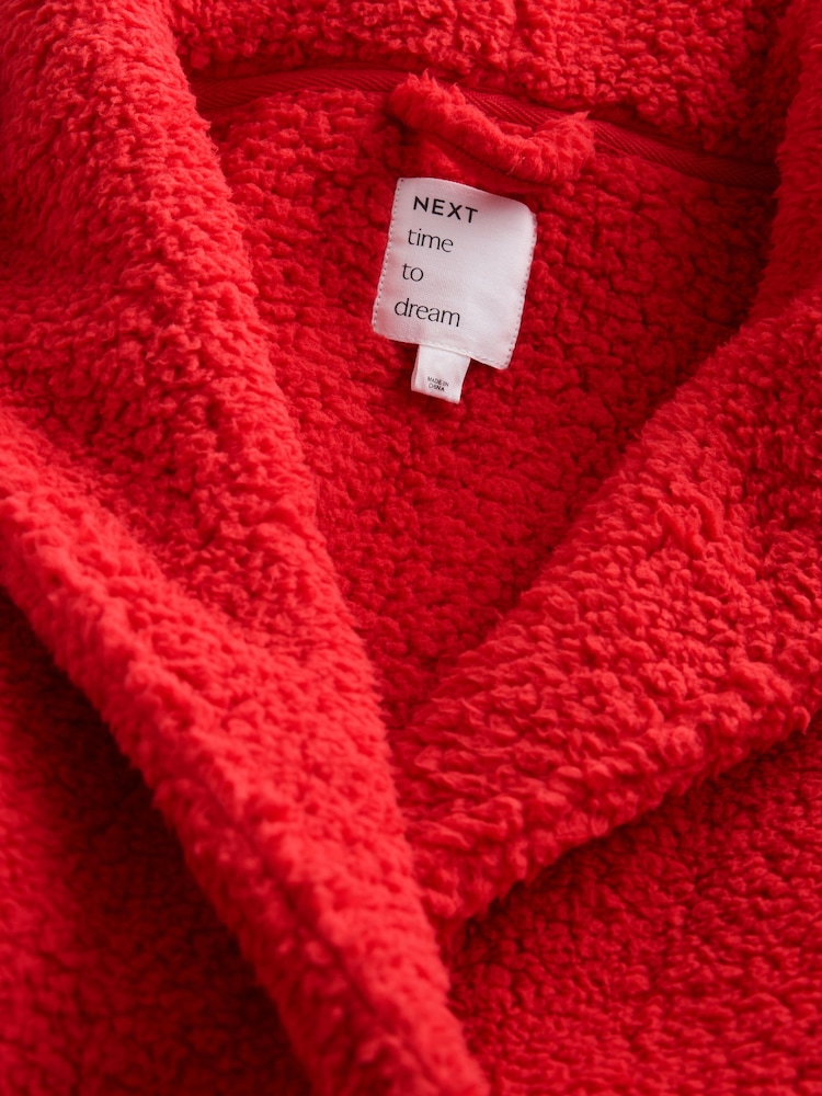 Red Teddy Dressing Gown - Image 7 of 7 Red Teddy Dressing Gown - Image 7 of 7