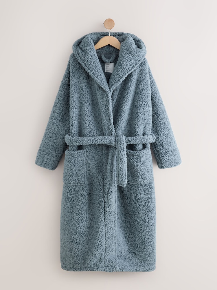 grey teddy bear dressing gown Teddy Dressing Gown In Grey – Loungeable main image 0