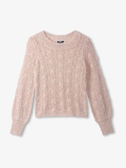 Hatley Pink Pointelle Jumper Floral Print Blush - Image 4 of 4