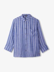 Hatley Blue Basket Weave Stripes Cindy Shirt - Image 3 of 4