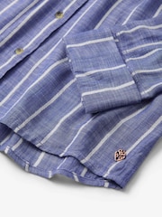 Hatley Blue Basket Weave Stripes Cindy Shirt - Image 4 of 4