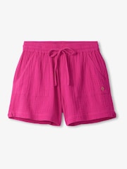 Hatley Pink Fuchsia Santorini 100% Cotton Shorts - Image 4 of 4