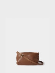 Osprey London The Carina Leather Brown kratka jopa z enim gumbom - Slika 3 iz 5