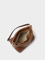 Osprey London The Carina Leather Brown kratka jopa z enim gumbom - Slika 4 iz 5