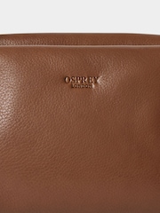 Osprey London The Carina Leather Brown kratka jopa z enim gumbom - Slika 5 iz 5