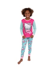 Character Pink Hello Kitty Long Sleeve Pyjamas - Image 1 of 3