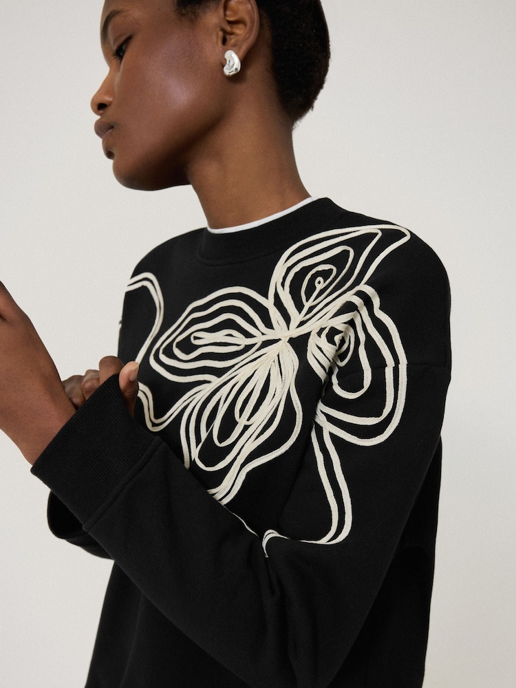 Jigsaw Black Cornelli SweatShirt - Image 2 of 6
