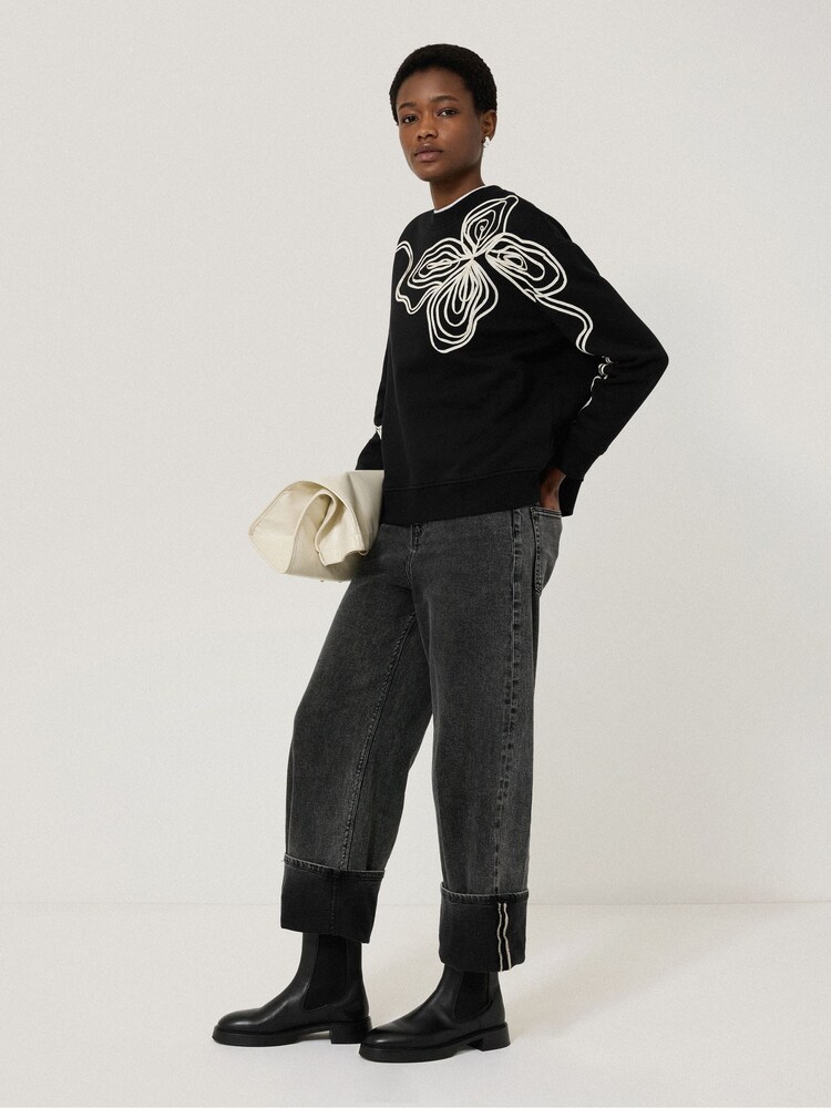 Jigsaw Black Cornelli SweatShirt - Image 3 of 6