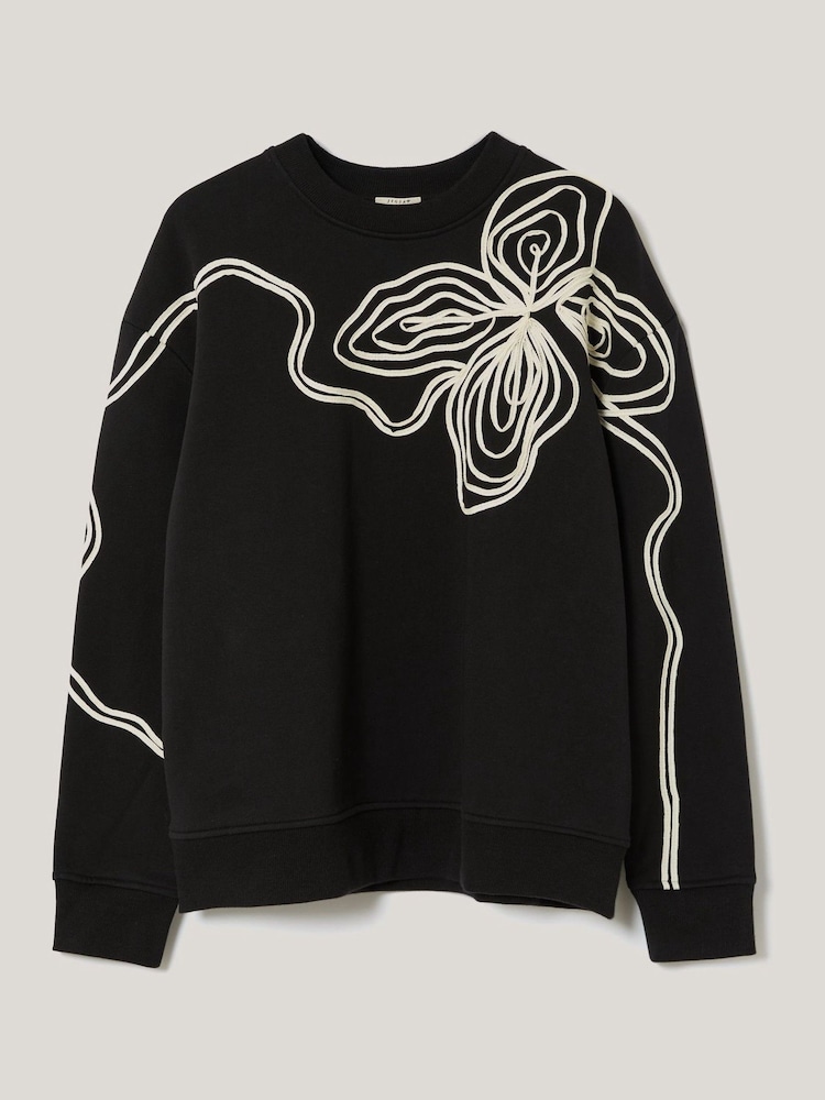 Jigsaw Black Cornelli SweatShirt - Image 6 of 6