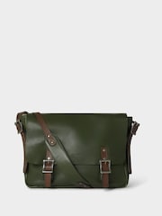 Osprey London Green The Lorenzo Large Leather Messenger Bag - Image 1 of 5