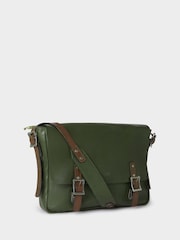 Osprey London Green The Lorenzo Large Leather Messenger Bag - Image 4 of 5
