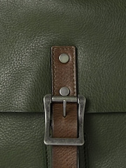 Osprey London Green The Lorenzo Large Leather Messenger Bag - Image 5 of 5
