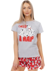 Character Grey Disney 101 Dalmatians Short 100% Cotton Pyjamas - Image 1 of 3
