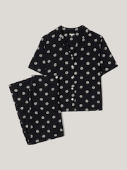 Jigsaw Blue Mini Floral Block Pyjamas - Image 4 of 4
