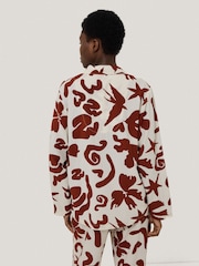 Jigsaw Red Abstract Kiss Full Length Pyjamas - Image 4 of 6
