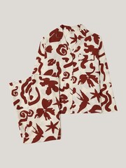Jigsaw Red Abstract Kiss Full Length Pyjamas - Image 6 of 6