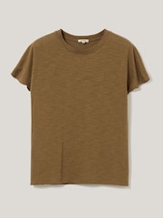 Jigsaw Green Harlech Cap Sleeve 100% Cotton Top - Image 5 of 5