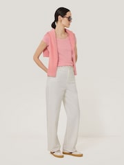 Jigsaw Pink Scoop 100% Cotton Neck T-Shirt - Image 3 of 4