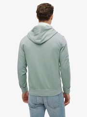 Superdry Green Classic Essential Zip 100% Cotton Hoodie - Image 2 of 5